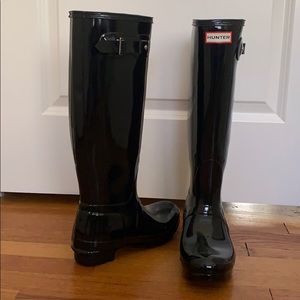 Black Gloss Hunter Rain and Snow Boots